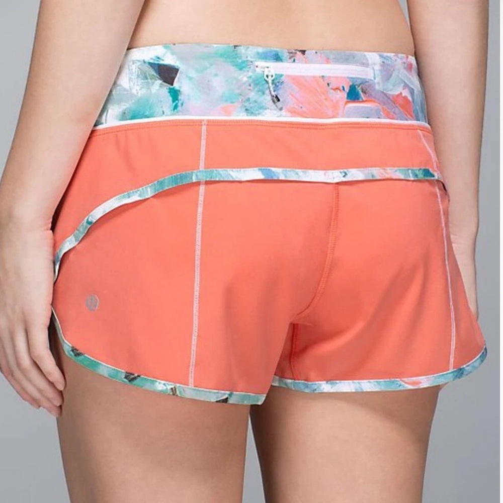 Lululemon Run Speed Short 4 Way Stretch Plum Peach Size 4